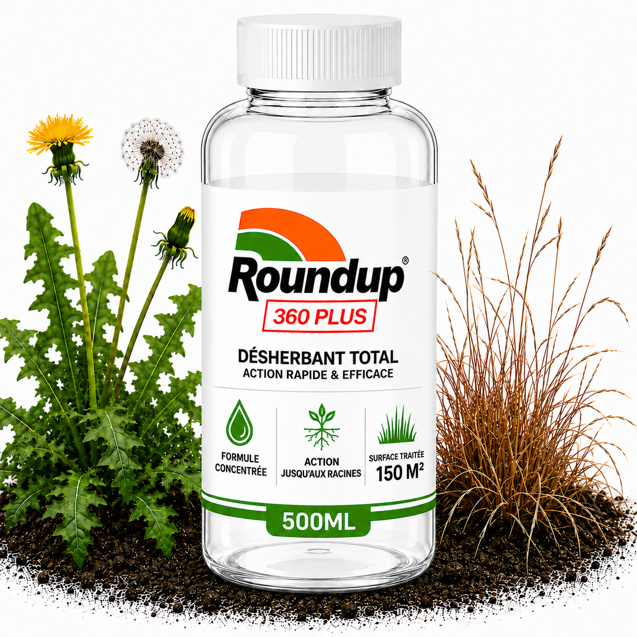 Roundup 360 PLUS - 500ML = 150 M²