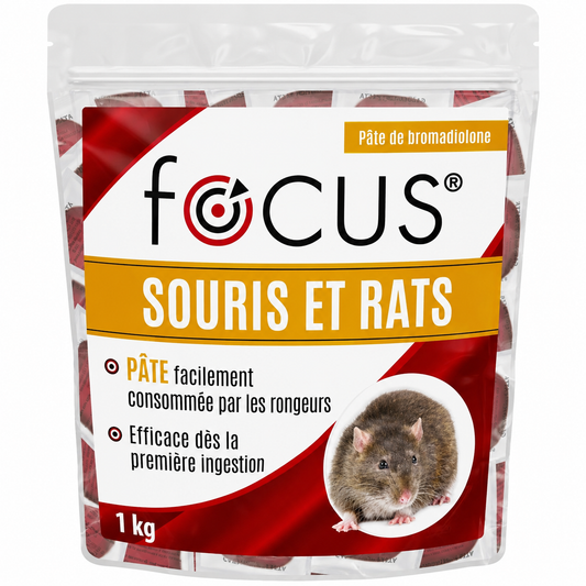 Focus appât pour Rats & Souris – Pâte 1 kg